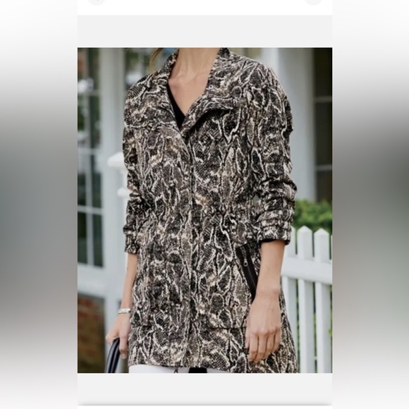 Soft Surroundings Snake Print Zip Front Women’s Jacket - Picture 1 of 5
